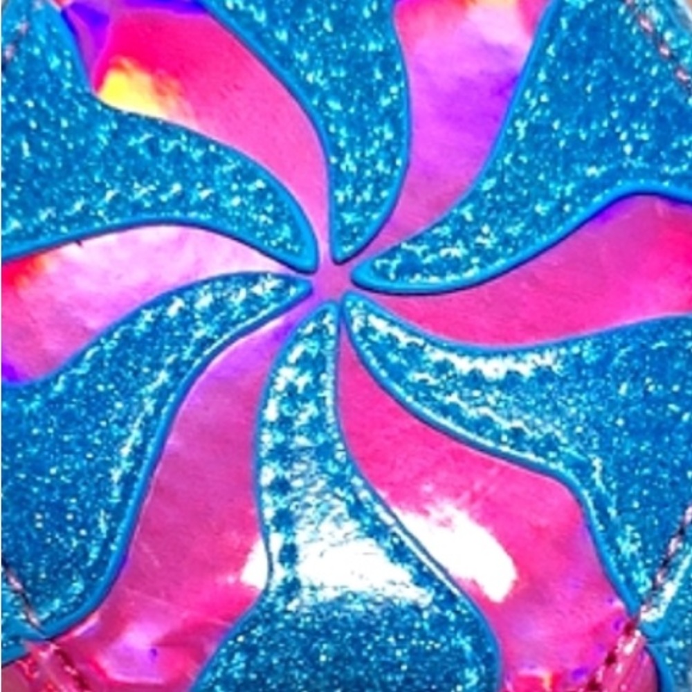 Dolls Kill Club Exx Pink and Blue Glitter Ring Pop Bag New! - Picture 3 of 3